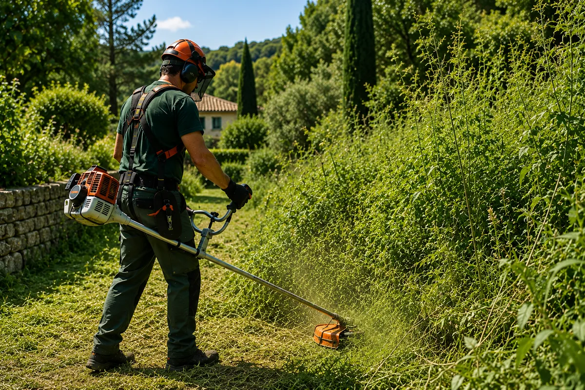 Terrain entretenu après débroussaillage à Lorgues