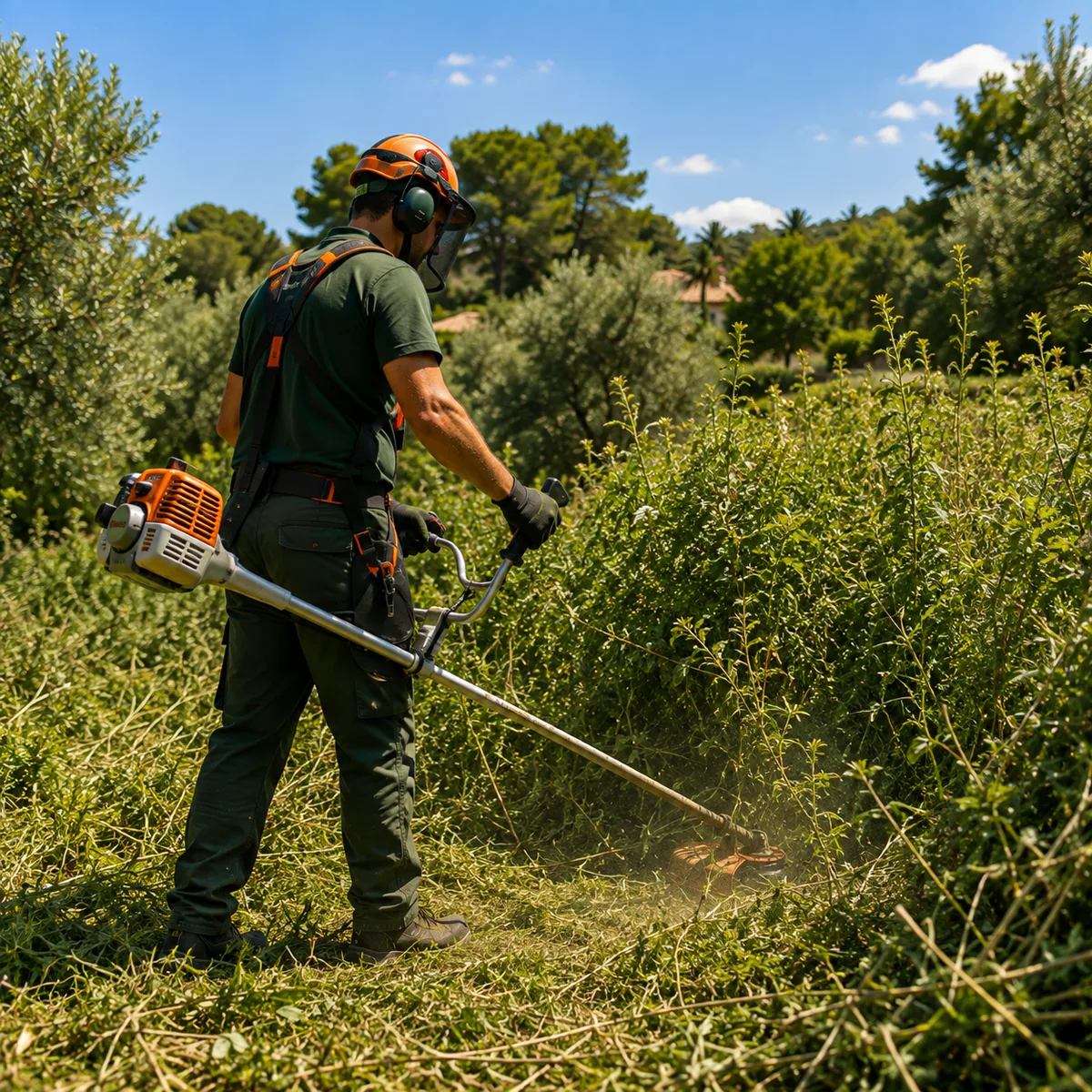 Débroussaillage d'un terrain